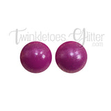 15mm Round Opal Silicone Beads ~ Fuchsia