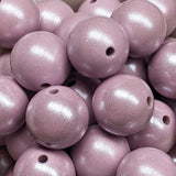 15mm Round Opal Silicone Beads ~ Princess Purple