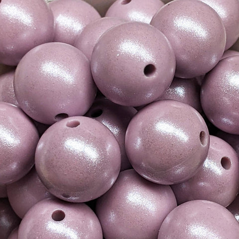 15mm Round Opal Silicone Beads ~ Princess Purple