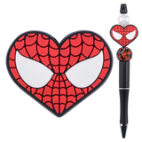 Spiderman Heart Focal Bead