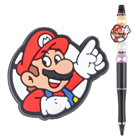 Mario In Circle Focal Bead