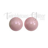 15mm Round Opal Silicone Beads ~ Baby Pink