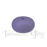 15mm Rondelle (Abacus) Silicone Beads ~ Blue Grey