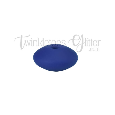 12mm Lentil Silicone Spacer Beads ~ Ocean Blue