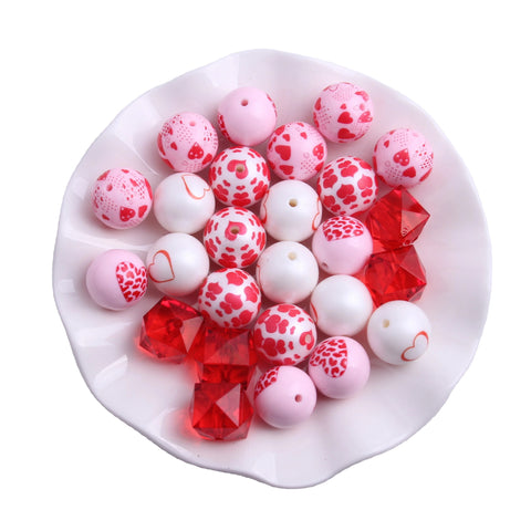 Bubblegum 20mm Bead Mix ~ M-051