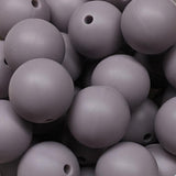 15mm Round Silicone Beads ~ Twilight Purple