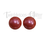 15mm Round Opal Silicone Beads ~ Chili Red