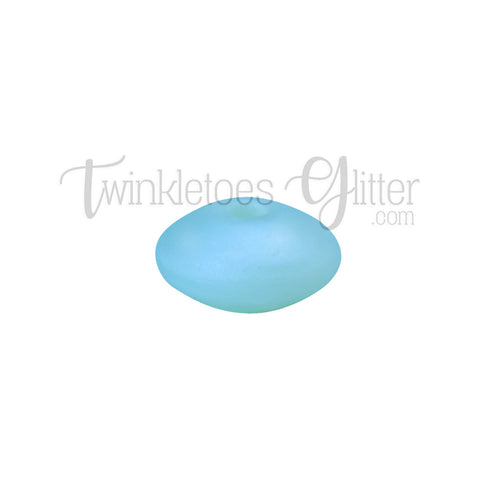 12mm Lentil Silicone Spacer Beads ~ Pearl Baby Blue