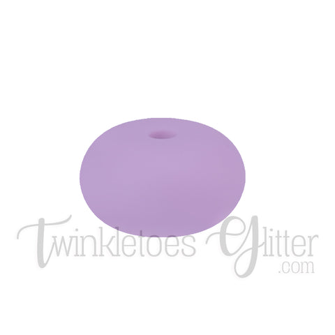 15mm Rondelle (Abacus) Silicone Beads ~ Princess Purple