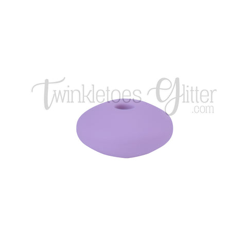 12mm Lentil Silicone Spacer Beads ~ Princess Purple