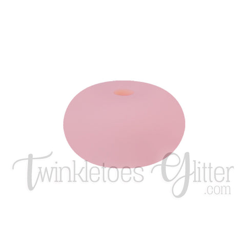15mm Rondelle (Abacus) Silicone Beads ~ Light Peach