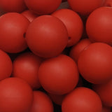 15mm Round Silicone Beads ~ Tomato Red