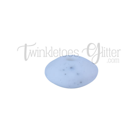 12mm Lentil Silicone Spacer Beads ~ White Granite