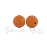 15mm Round Silicone Beads ~ Pumpkin
