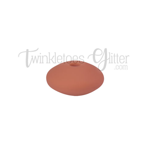 12mm Lentil Silicone Spacer Beads ~ Tortilla