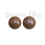 15mm Round Opal Silicone Beads ~ Peanut