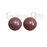 15mm Round Opal Silicone Beads ~ Pecan