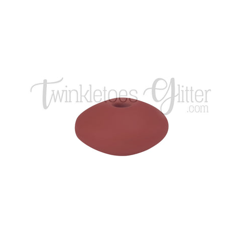 12mm Lentil Silicone Spacer Beads ~ Pecan