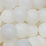 15mm Round Silicone Beads ~ Clear