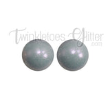 15mm Round Opal Silicone Beads ~ Ash
