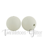 15mm Round Silicone Beads ~ Ash
