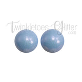 15mm Round Opal Silicone Beads ~ Frost Blue