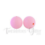 15mm Round Silicone Beads ~ Pastel Pink