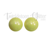 15mm Round Opal Silicone Beads ~ Creamy Yellow