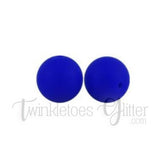 15mm Round Silicone Beads ~ Sapphire