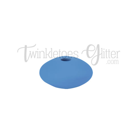 12mm Lentil Silicone Spacer Beads ~ Heather Grey