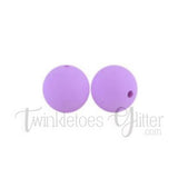15mm Round Silicone Beads ~ Pastel Purple