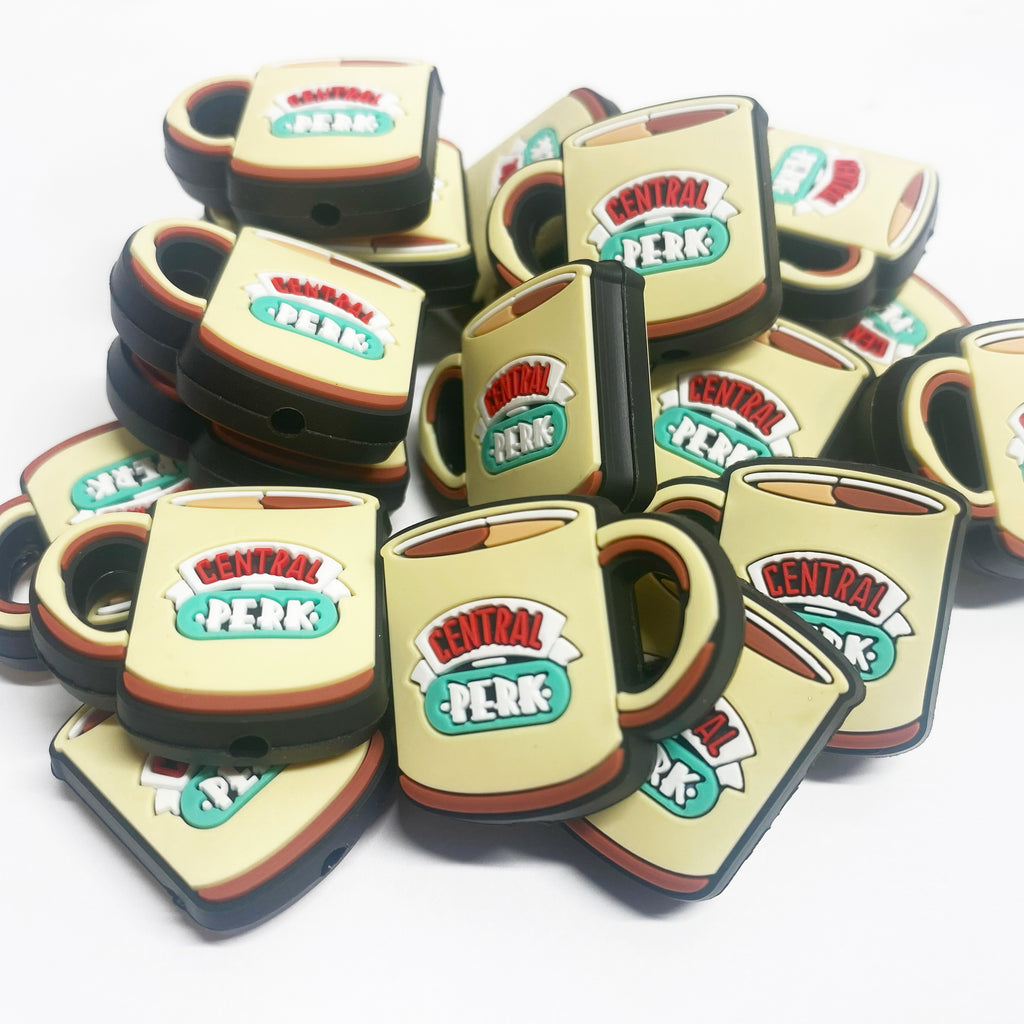 Central Perk Coffee Cup Focal Bead – Twinkletoes Glitter and More
