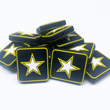Military Symbols Silicone Focal Bead ~ 4 Styles