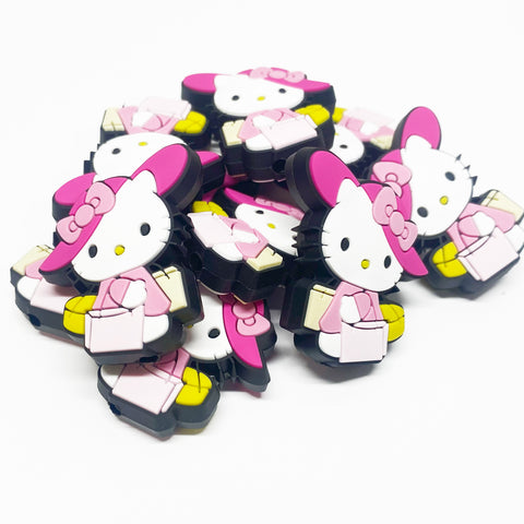 Shopping Kitty Focal Bead