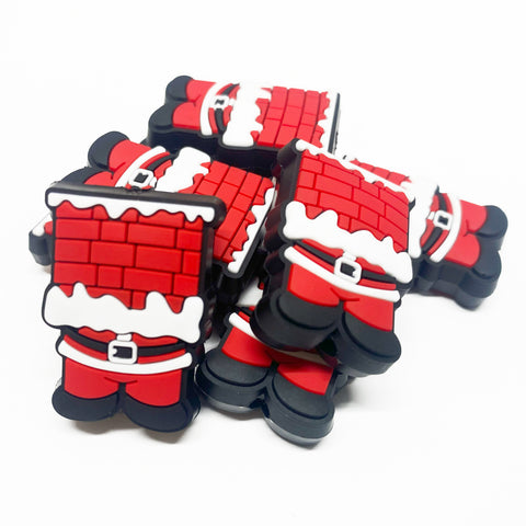 Santa in the Chimney Focal Bead