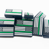 Green Stripe (Military Support) Flag Focal Bead