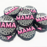 Blessed Mama Animal Print Round Focal Bead