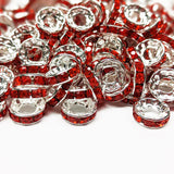 Extra Large Hole Rhinestone Rondelle Spacer Beads ~ 12 colors