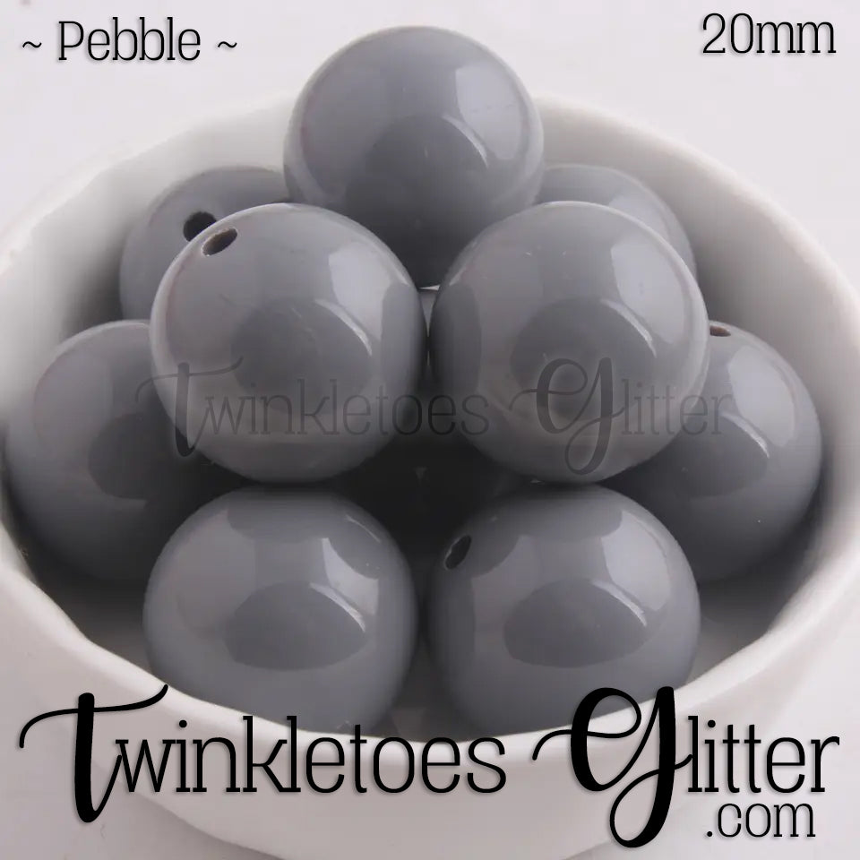 20mm Solid Color Acrylic Beads