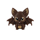 3D Bat Silicone Focal Bead ~ 6 Colors
