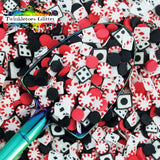 Card and Dice Polymer Clay Slices Mix