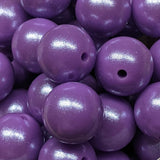 15mm Round Opal Silicone Beads ~ Light Purple