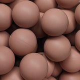 15mm Round Silicone Beads ~ Dusty Rose