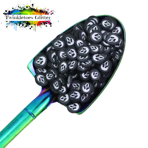 Ghost Face Polymer Clay Slices