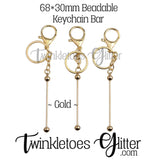 Beadable Keychain Bars ~ 4 Colors