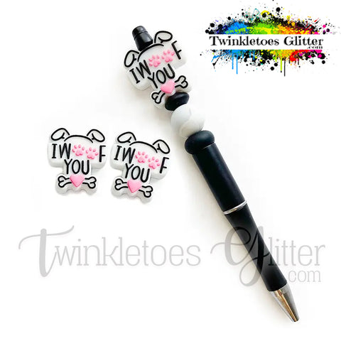 I Woof You Silicone Focal Bead