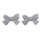 Knotted Bow w/Twist Silicone Focal Bead ~ 12 Colors