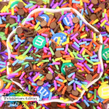 M&M w/Sprinkles Polymer Clay Slices Mix