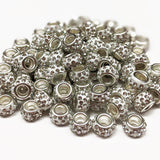 Large Hole Pave Style Rhinestone Rondelle Spacer Beads ~ 18 colors