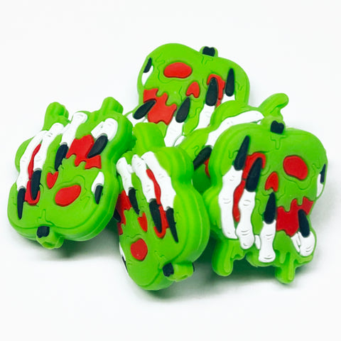 Poison Apple in Hand Silicone Focal Bead